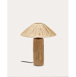 Lámpara de mesa Samse de rafia natural - Kave Home-L0300029FN46. Producto de estilo Rústico