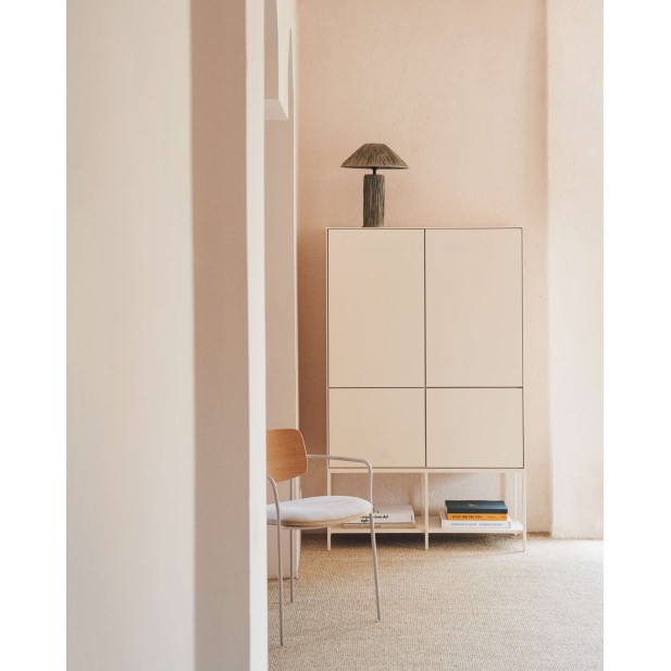 Lámpara de mesa Samse de rafia verde - Kave Home. L0300029FN20 Lámpara de mesa Samse de rafia verde - Kave Home. L0300029FN20