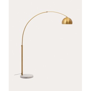 Lámpara de pie Madali, latón, mármol blanco - Kave Home. L0200003RR83
