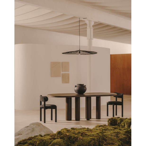 Lámpara de techo Makai, metal negro Ø 100 cm - Kave Home. L0100035RR01 Lámpara de techo Makai, metal negro Ø 100 cm - Kave Home. L0100035RR01