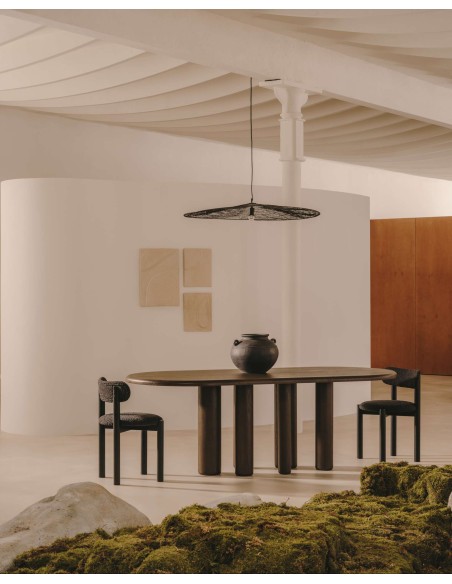 Lámpara de techo Makai, metal negro Ø 100 cm - Kave Home. L0100035RR01