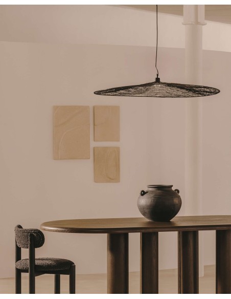 Lámpara de techo Makai, metal negro Ø 100 cm - Kave Home. L0100035RR01