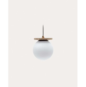 Lámpara techo Malachi, cristal glaseado, piedra Kave Home-L0100038PR10