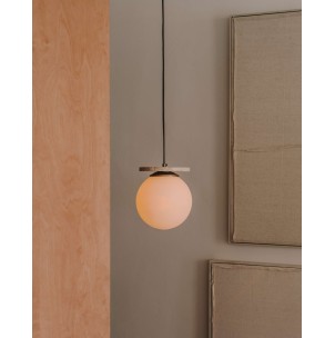 Lámpara techo Malachi, cristal glaseado, piedra Kave Home-L0100038PR10 2