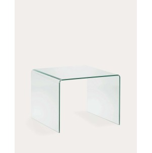 Mesa auxiliar Burano de cristal 60 x 60 cm - Kave Home - 506209TRA. Producto de estilo Moderno.