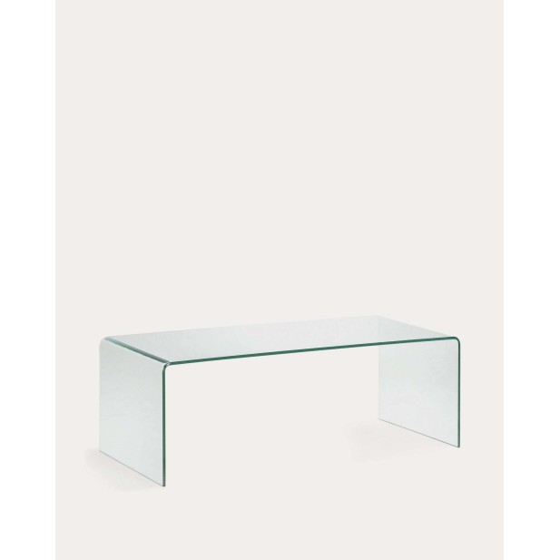 Mesa de centro Burano de cristal 110 x 50 cm - Kave Home. 506109TRA