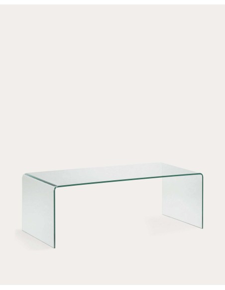 Mesa de centro Burano de cristal 110 x 50 cm - Kave Home. 506109TRA