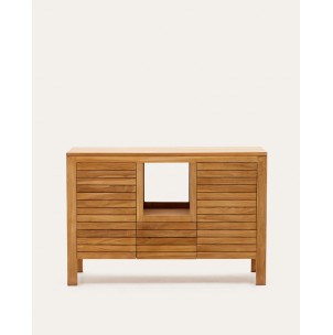 Mueble de baño Neria de madera maciza de teca acabado natural 120 x 45 cm - Kave Home - M0800003MM46. Producto de estilo Rústico.