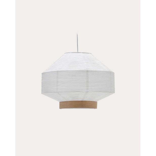 Pantalla para lámpara Hila, papel blanco Ø55 cm Kave Home L0600011CP05