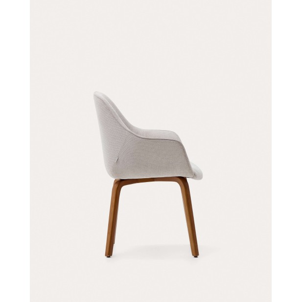 Silla Aleli, chenilla beige, fresno nogal - Kave Home. C01000116BF12 Silla Aleli, chenilla beige, fresno nogal - Kave Home. C01000116BF12