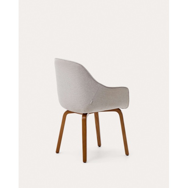 Silla Aleli, chenilla beige, fresno nogal - Kave Home. C01000116BF12 Silla Aleli, chenilla beige, fresno nogal - Kave Home. C01000116BF12
