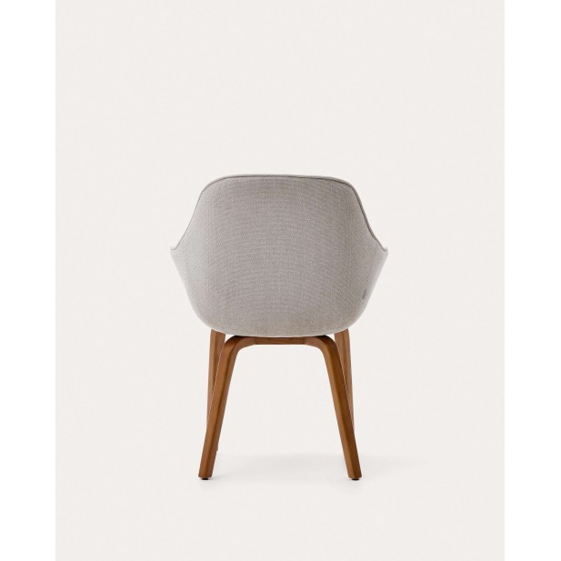 Silla Aleli, chenilla beige, fresno nogal - Kave Home. C01000116BF12 Silla Aleli, chenilla beige, fresno nogal - Kave Home. C01000116BF12