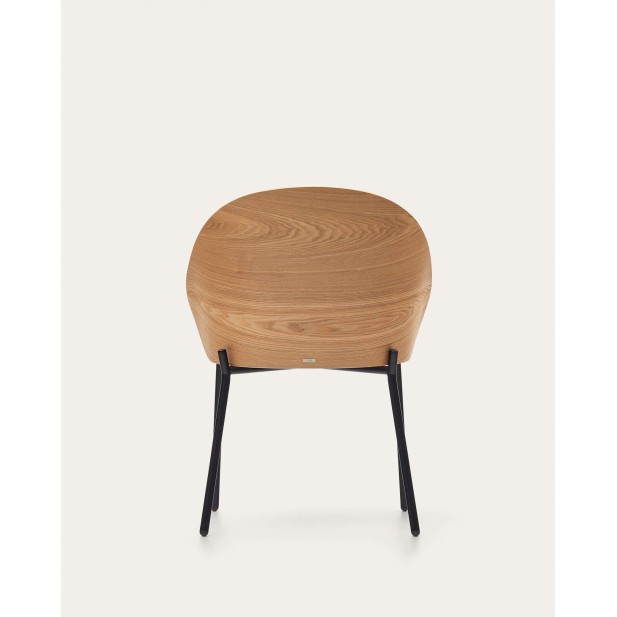 Silla Eamy gris claro, fresno natural, metal - Kave Home. C0100003HE12 Silla Eamy gris claro, fresno natural, metal - Kave Home. C0100003HE12