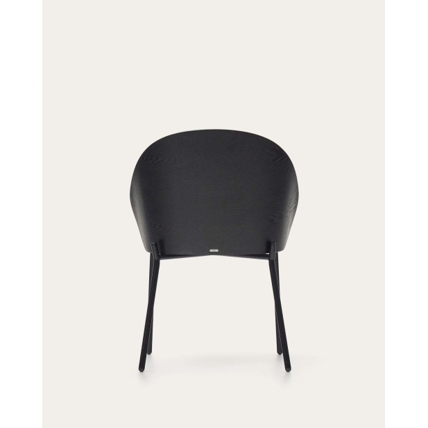 Silla Eamy gris claro, fresno / metal negro - Kave Home. C0100004HE12 Silla Eamy gris claro, fresno / metal negro - Kave Home. C0100004HE12