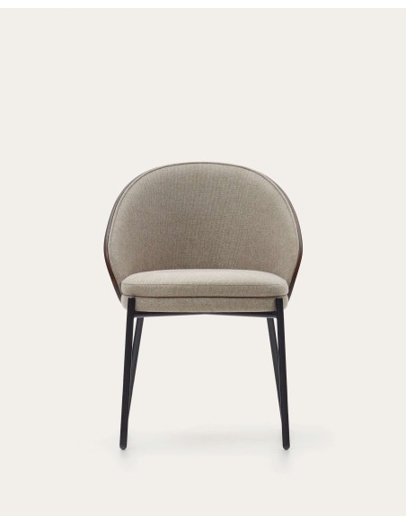 Silla Eamy marrón claro, fresno wengué, metal - Kave Home C0100003HE03