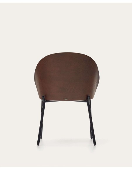 Silla Eamy marrón claro, fresno wengué, metal - Kave Home C0100003HE03