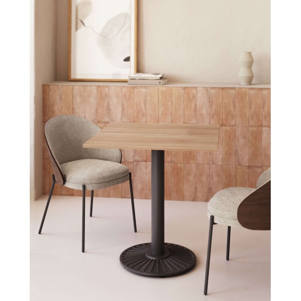 Silla Eamy marrón claro, fresno wengué, metal - Kave Home C0100003HE03 Silla Eamy marrón claro, fresno wengué, metal - Kave Home C0100003HE03