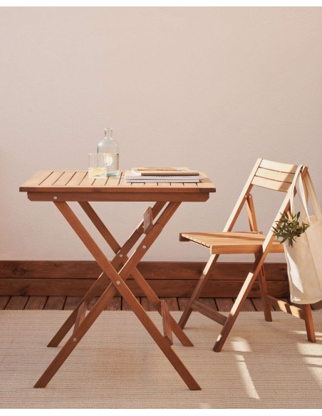 Silla plegable exterior Sadirar, acacia - Kave Home. J0700002MM43