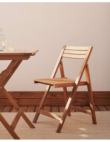 Silla plegable exterior Sadirar, acacia - Kave Home. J0700002MM43