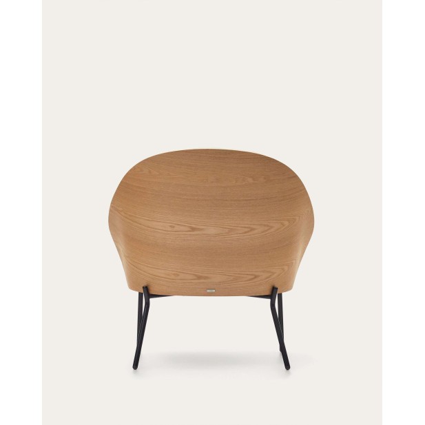 Sillón Eamy gris claro, fresno natural, metal - Kave Home S0900001HE12 Sillón Eamy gris claro, fresno natural, metal - Kave Home S0900001HE12