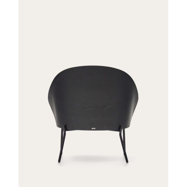 Sillón Eamy gris claro, fresno / metal negro - Kave Home. S0900002HE12 Sillón Eamy gris claro, fresno / metal negro - Kave Home. S0900002HE12