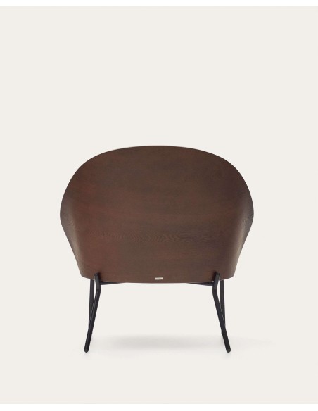 Sillón Eamy marrón claro, fresno wengué, metal Kave Home S0900001HE03