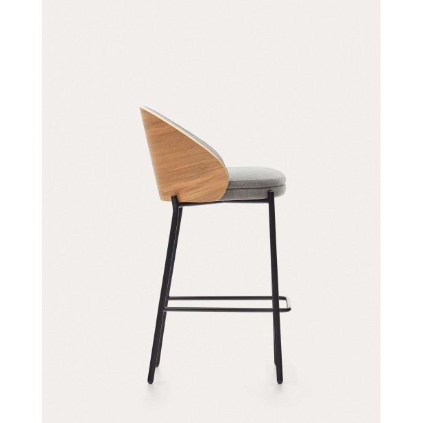 Taburete Eamy gris claro, fresno natural 65cm - Kave Home C0600053HE12 Taburete Eamy gris claro, fresno natural 65cm - Kave Home C0600053HE12