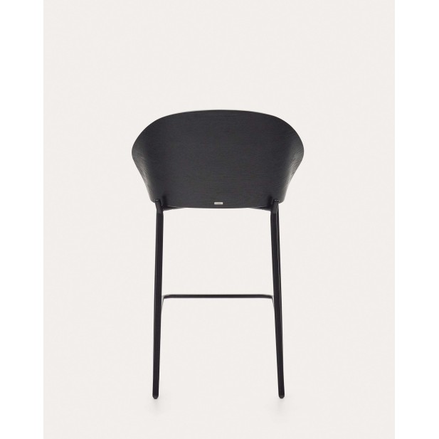 Taburete Eamy gris claro, fresno negro 65 cm - Kave Home. C0600055HE12 Taburete Eamy gris claro, fresno negro 65 cm - Kave Home. C0600055HE12