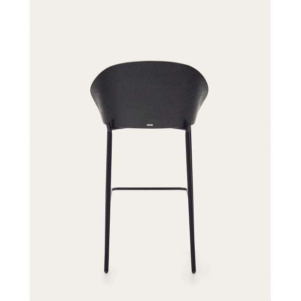 Taburete Eamy gris claro, fresno negro, 77cm - Kave Home. C0600002HE12 Taburete Eamy gris claro, fresno negro, 77cm - Kave Home. C0600002HE12