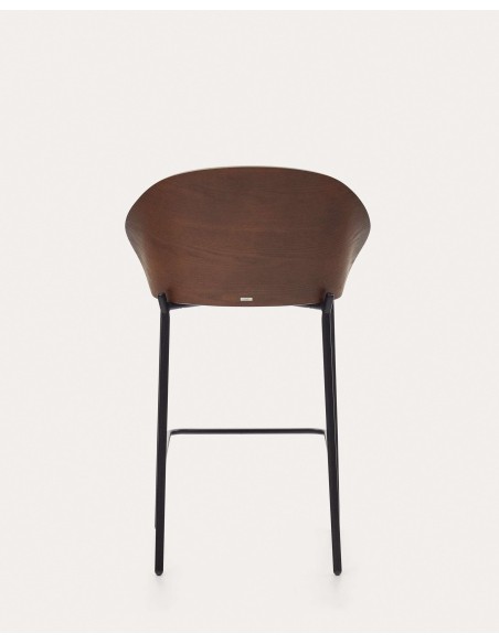 Taburete Eamy marrón claro, fresno wengué 65cm Kave Home. C0600054HE11