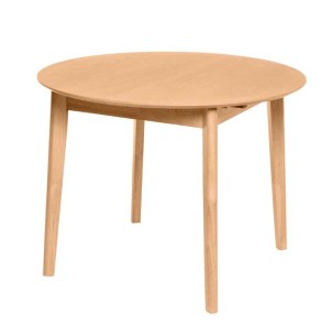 Mesa Extensible HAL Ø100 (100x130) x76 cm, DM / Madera Natural - Vackart. La más exclusiva selección de mesas de diseño, solo en Vackart, tu tienda de diseño