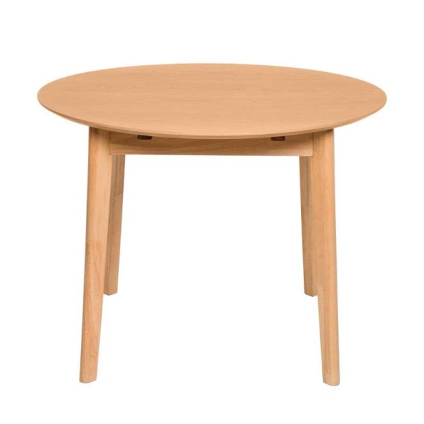 Mesa Extensible HAL Ø100 (100x130) cm, DM / Madera Natural - Vackart. Mesa Extensible HAL Ø100 (100x130) cm, DM / Madera Natural - Vackart.