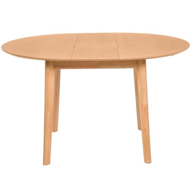 Mesa Extensible HAL Ø100 (100x130) cm, DM / Madera Natural - Vackart. Mesa Extensible HAL Ø100 (100x130) cm, DM / Madera Natural - Vackart.