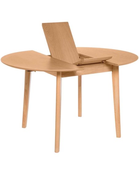 Mesa Extensible HAL Ø100 (100x130) cm, DM / Madera Natural - Vackart.