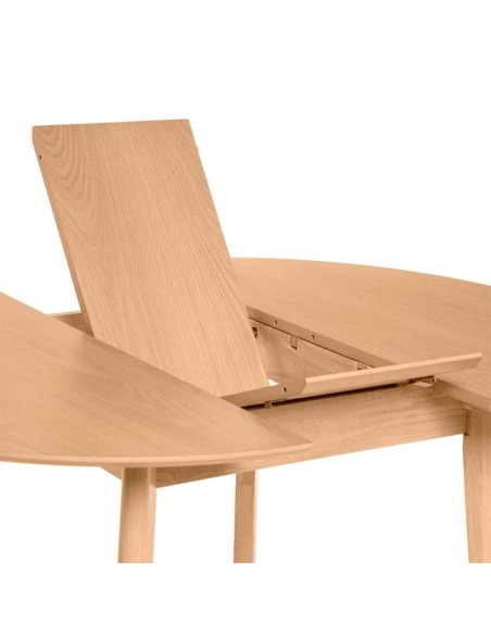 Mesa Extensible HAL Ø100 (100x130) cm, DM / Madera Natural - Vackart.