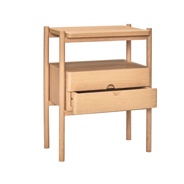 Mesita de Noche APPEAL, Roble Natural - Hübsch. Vackart