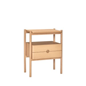 Mesita de Noche APPEAL, Roble Natural - Hübsch. Las originales y exclusivas mesas de diseño escandinavo de Hübsch en Vackart, tu tienda de diseño online.