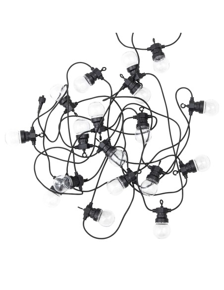 Cadena de Luces NERO 1000 cm, Plastico Negro - Bloomingville Vackart