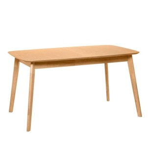 Mesa Extensible DAPHNE 140/180x90 cm, Madera Natural - Vackart. La más exclusiva selección de mesas de diseño, solo en Vackart, tu tienda de diseño online.