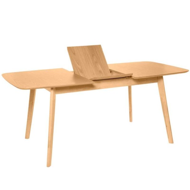 Mesa Extensible DAPHNE 120/150x80 cm, Madera Natural - Vackart