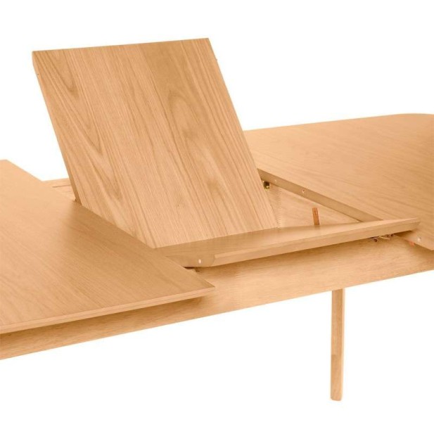 Mesa Extensible DAPHNE 120/150x80 cm, Madera Natural - Vackart