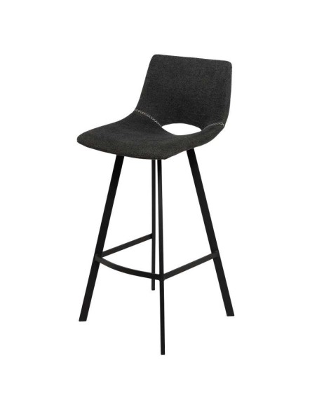 Taburete Alto TEHUV 75,5 cm, Textil Gris Oscuro / Metal. Vackart
