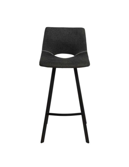 Taburete Alto TEHUV 75,5 cm, Textil Gris Oscuro / Metal. Vackart