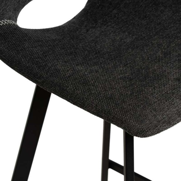 Taburete Alto TEHUV 75,5 cm, Textil Gris Oscuro / Metal. Vackart Taburete Alto TEHUV 75,5 cm, Textil Gris Oscuro / Metal. Vackart