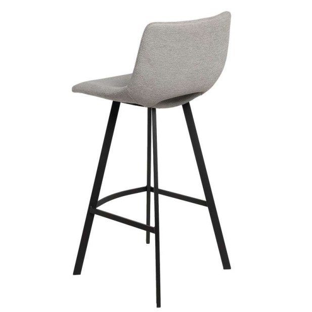 Taburete Alto TEHUV 75,5 cm, Textil Gris Claro / Metal. Vackart Taburete Alto TEHUV 75,5 cm, Textil Gris Claro / Metal. Vackart