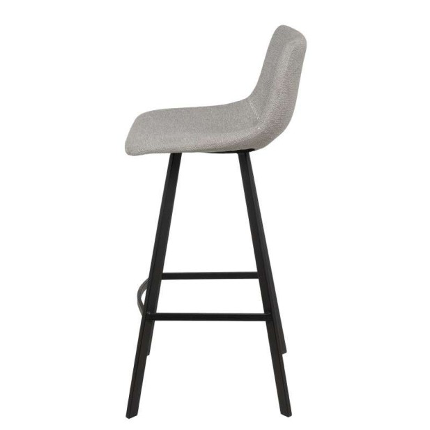 Taburete Alto TEHUV 75,5 cm, Textil Gris Claro / Metal. Vackart Taburete Alto TEHUV 75,5 cm, Textil Gris Claro / Metal. Vackart