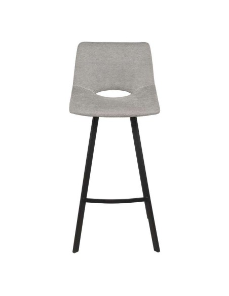 Taburete Alto TEHUV 75,5 cm, Textil Gris Claro / Metal. Vackart