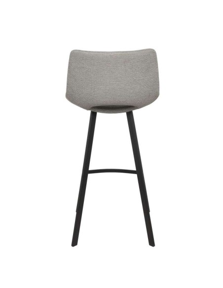 Taburete Alto TEHUV 75,5 cm, Textil Gris Claro / Metal. Vackart