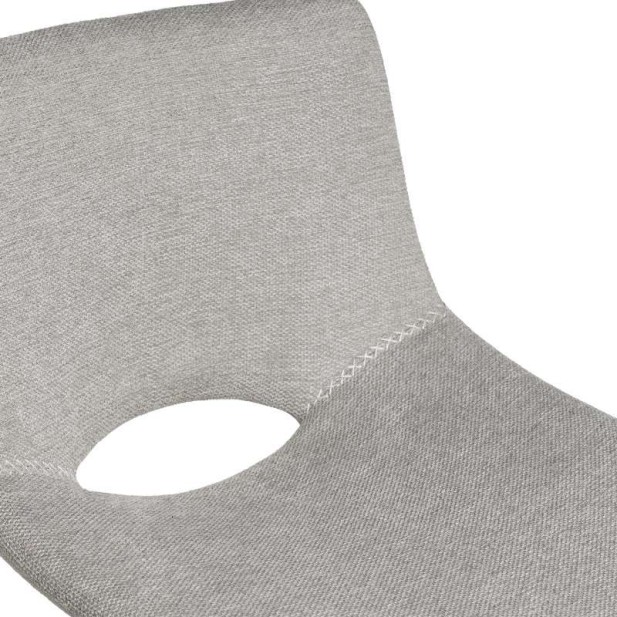 Taburete Alto TEHUV 75,5 cm, Textil Gris Claro / Metal. Vackart Taburete Alto TEHUV 75,5 cm, Textil Gris Claro / Metal. Vackart