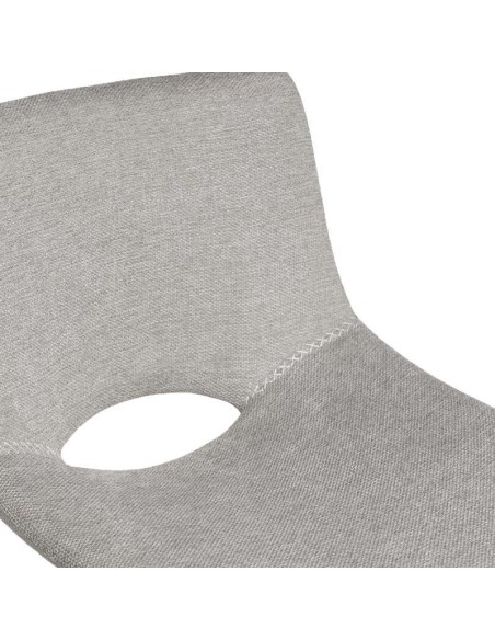 Taburete Alto TEHUV 75,5 cm, Textil Gris Claro / Metal. Vackart